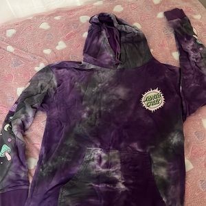Santa Cruz once upon a dot purple tie dye hoodie